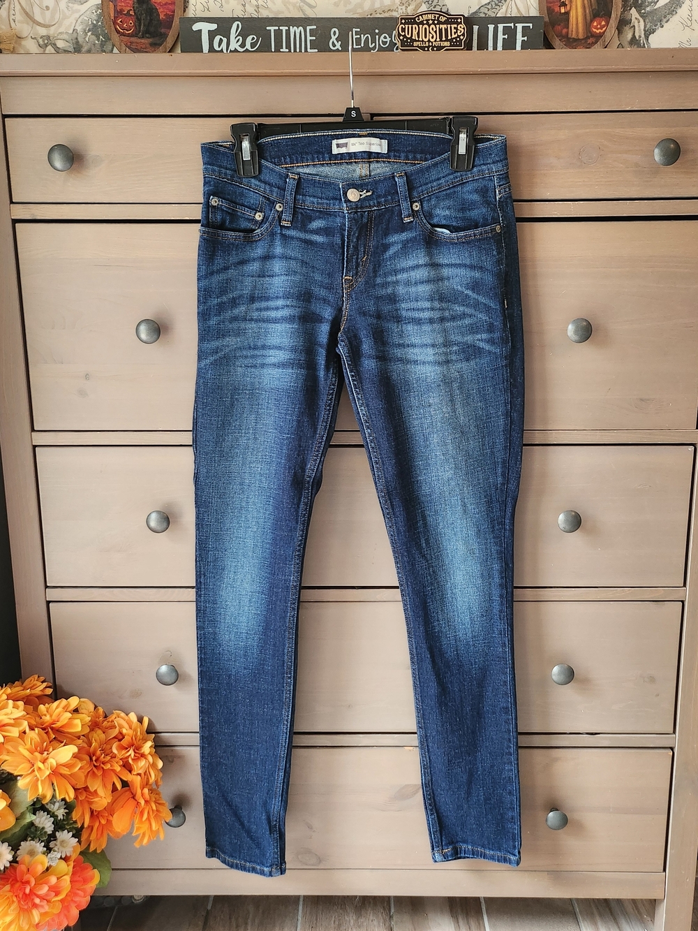 Levi's 524 Too Super Low Dark Blue Women's Skinny Jeans Size 5